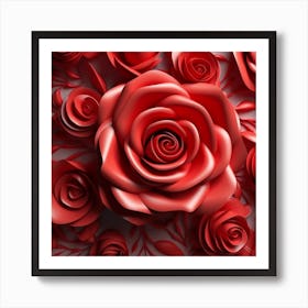 Roses Flowers Plant Art Print