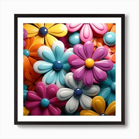 Colorful Flowers 27 Art Print