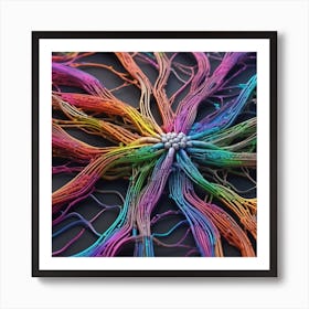 Colorful Wires 42 Art Print