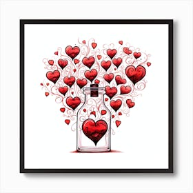 Heart In A Bottle 3 Art Print