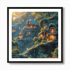 Hobbit Village Art Print