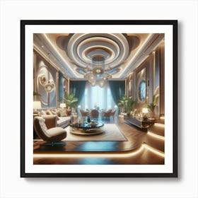 Luxury Living Room Interior Design Art Print