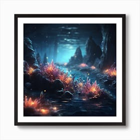 Dark Fantasy Cave Art Print