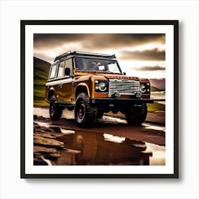 Land Rover Car Automobile Vehicle Automotive British Brand Logo Iconic Quality Reliable Art Print