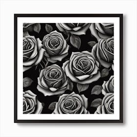 Black Roses 1 Art Print