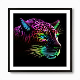 Neon Jaguar 2 Art Print