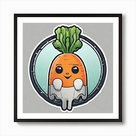 Carrot Sticker 5 Art Print