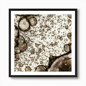 Alcohol Ink Drops Of Coffee Art Print