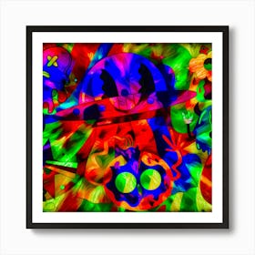 Psychedelic Monsters Art Print