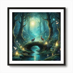 Fairy Forest paintings art print 1 Art Print