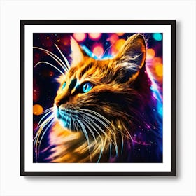 Cat With Blue Eyes Art Print