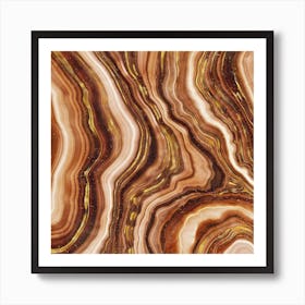 Golden Agate Texture 04 Art Print