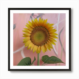 Sunflower pink Art Print