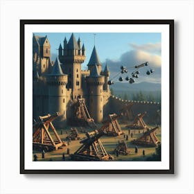 Castle With Cannons Art Print