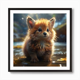 Cute fluffy wild creature Art Print