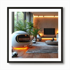 Futuristic Living Room Art Print