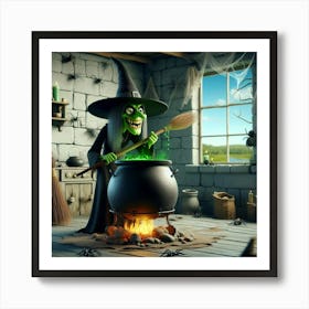Green Witch 4 Art Print