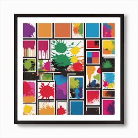 Paint Splatters Art Print