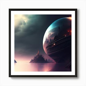 Spaceship In The Sky Art Print