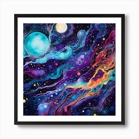 Galaxy Painting 3 Art Print