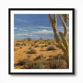 Cactus Land Art Print