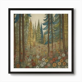 Forest Of Flowers 1 Art Print