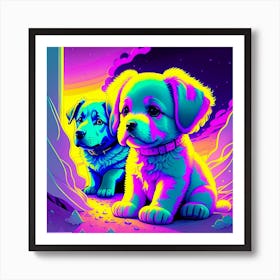 petits chiens Art Print