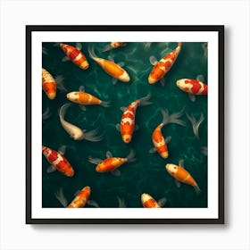 Koi Fish Background Art Print