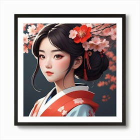 Asian Girl Art Print