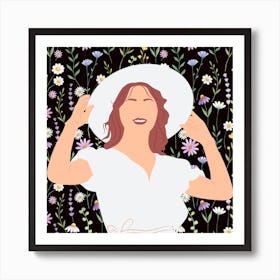 Flower Girl Poses (10) Art Print