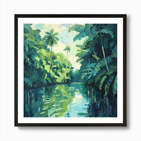 River In The Jungle 1 Art Print