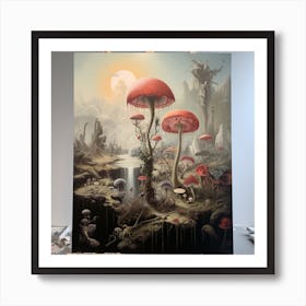 Mushroom Forest Art Print