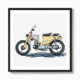 Illustrations Ride Motorcycle Vehicle Art Print