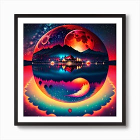 Moon In The Sky Art Print