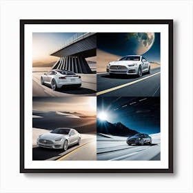 Tesla Model S Art Print