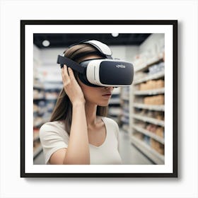 Woman In Vr Glasses Affiche