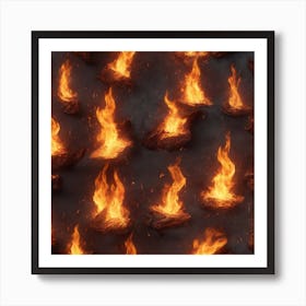 Fire background 3 Art Print