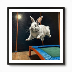 Jumping Rabbit Art Print