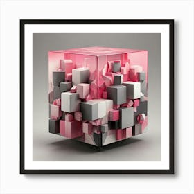 Pink Cube Poster