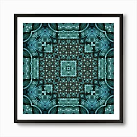 Modern Abstraction Emerald Pattern 1 Art Print