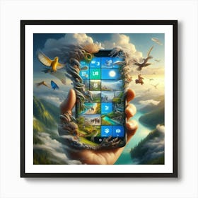 Windows 10 In Hand Art Print