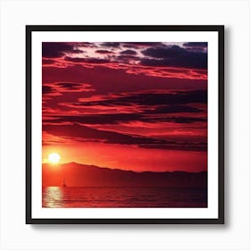 Sunset Over The Sea 8 Art Print