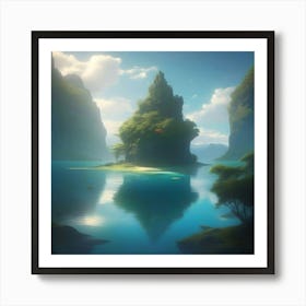 Island In The Water Art Print