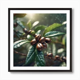 Coffee Beans On A Branch 2 Art Print