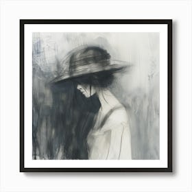 Woman In A Hat 24 Art Print