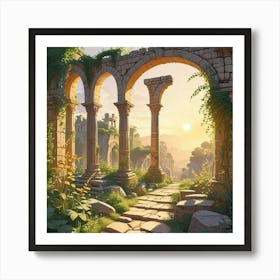 Into The Garden Ai Art Wall Art Design Illustration (28) Art Print