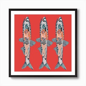 Drag Queen Sardine Art Print