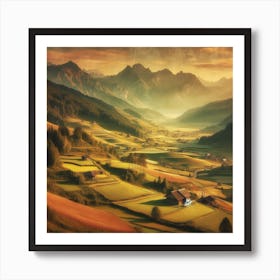 Swiss Alps Landscape Art Print