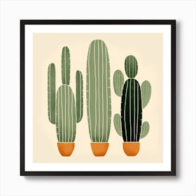 Cactus Trio Art Print