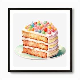 Birthday Cake Art Print